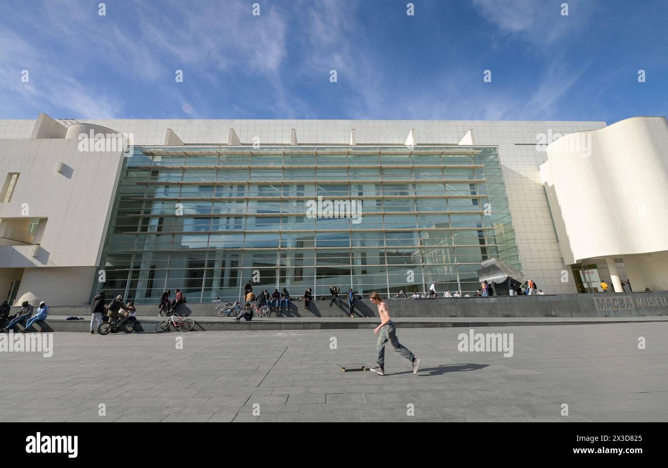 Museum für zeitgenössische Kunst MACBA, Museu d'Art Contemporani, Barcellona, Katalonien, Spanien Foto Stock