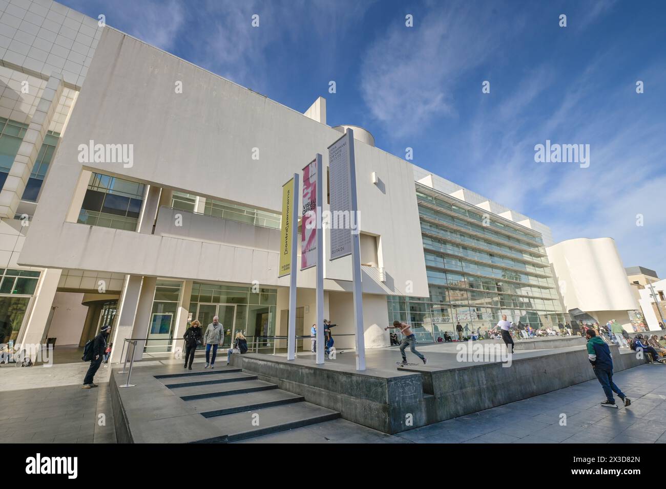 Museum für zeitgenössische Kunst MACBA, Museu d'Art Contemporani, Barcellona, Katalonien, Spanien Foto Stock