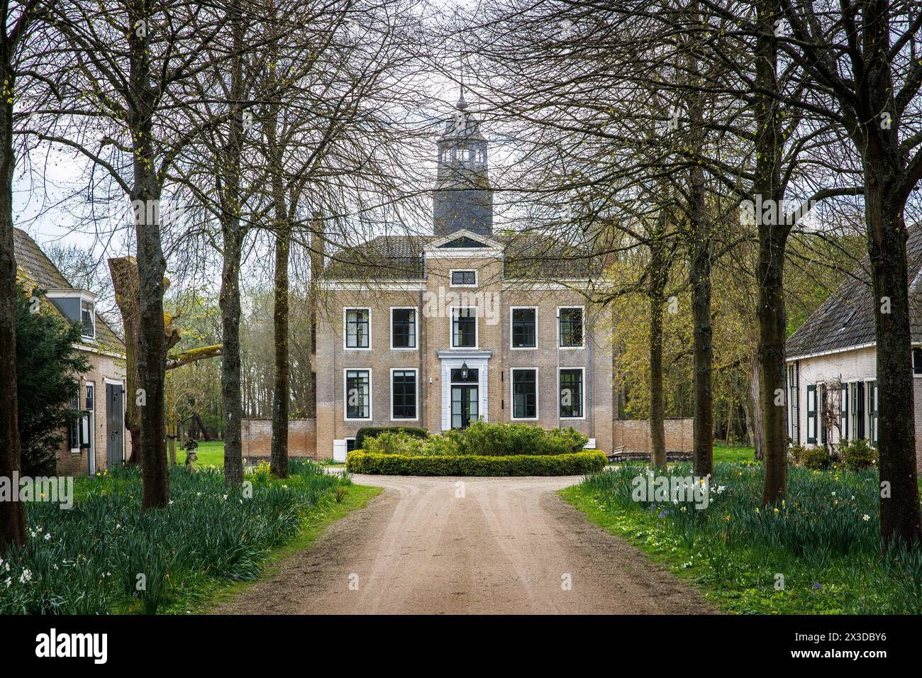 castello Duinbeek nella riserva naturale de Manteling vicino Oostkapelle sulla penisola di Walcheren, Zeeland, Paesi Bassi. Kastell Duinbeek im Naturschutzg Foto Stock