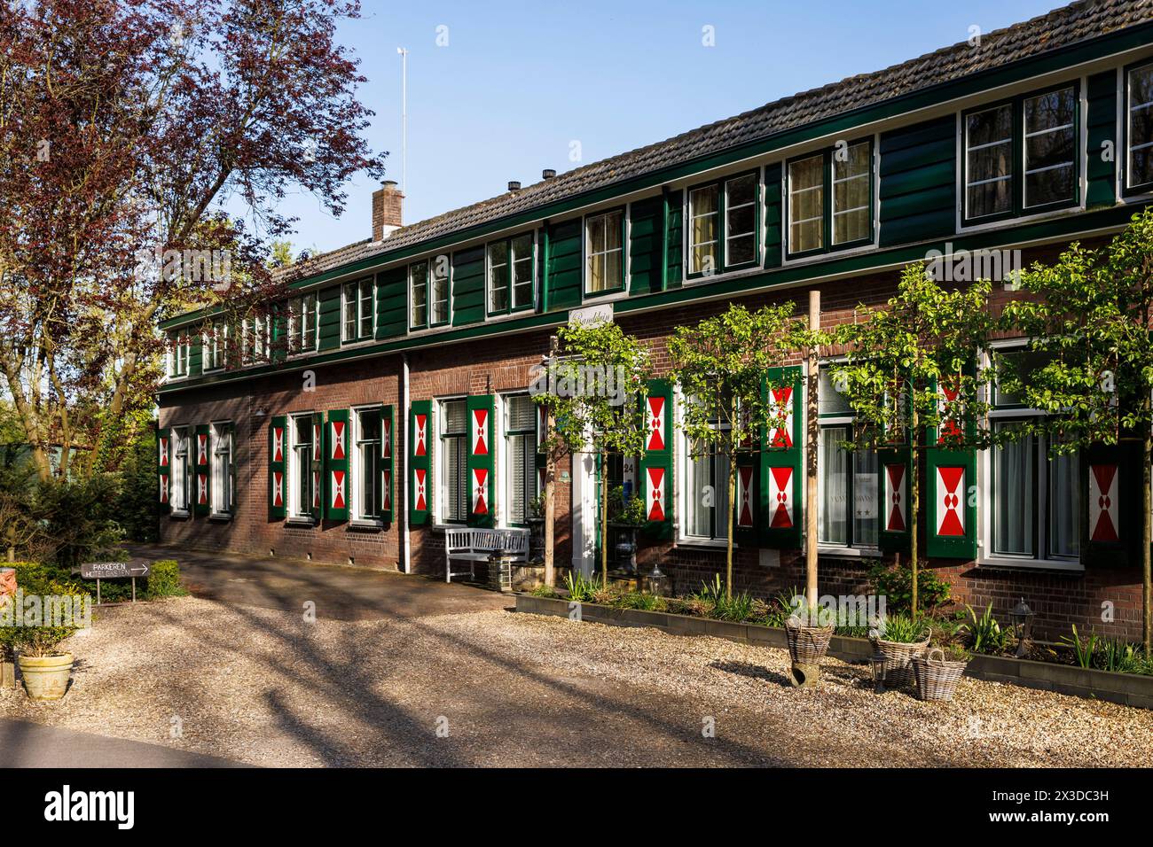 Hotel Randduin a Oostkapelle su Walcheren, Zelanda, Paesi Bassi. Hotel Randduin a Oostkapelle auf Walcheren, Zelanda, Niederlande. Foto Stock