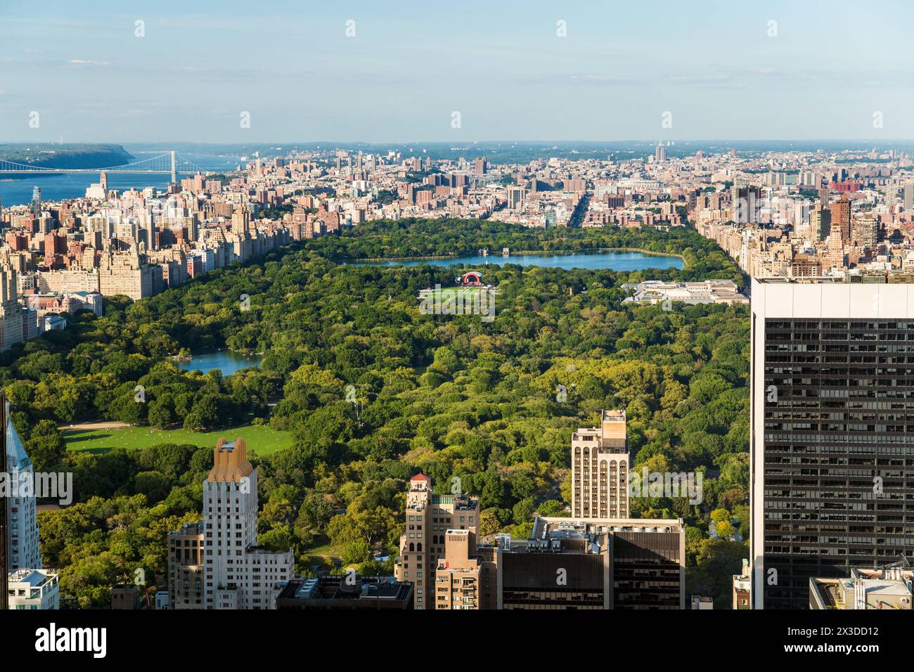 Vista su Central Park, New York, Manhattan, New York, Stati Uniti Foto Stock