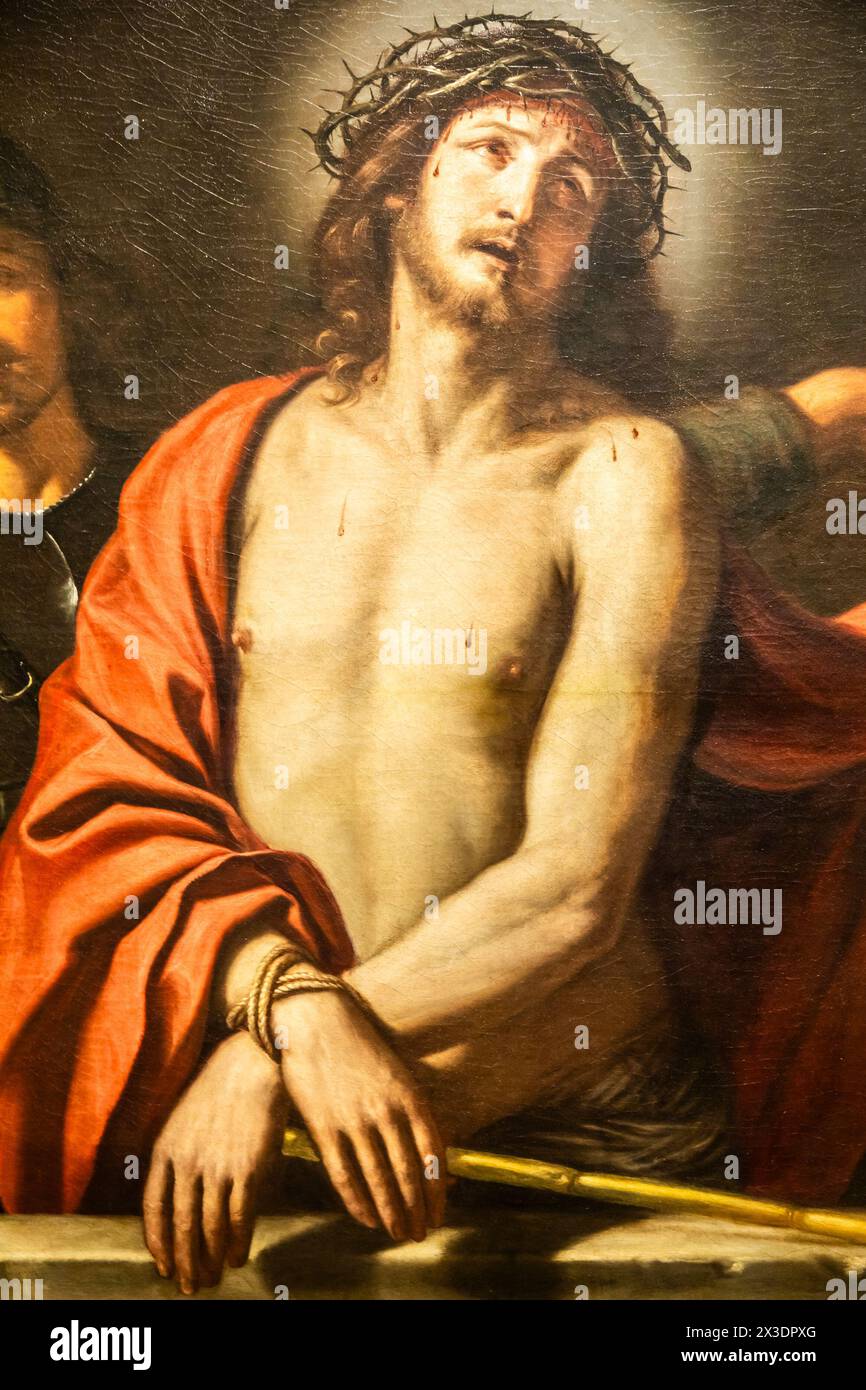 Torino, Italia - maggio 2023: Ecce Homo, di Guercino, 1659. Gesu' Cristo preghiera, religione cattolica Foto Stock