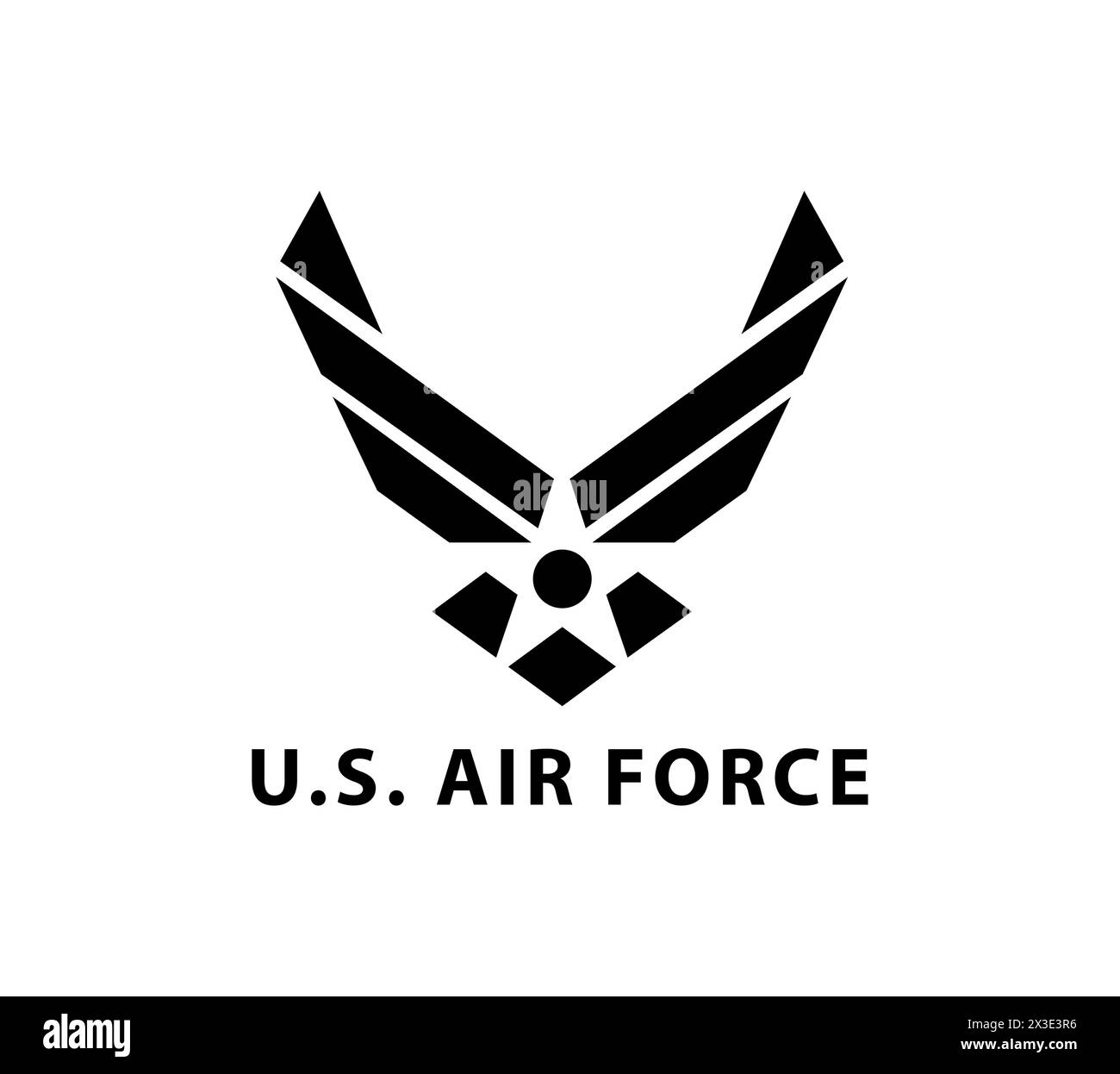 USA simbolo del cartello con il logo dell'Air Force. Illustrazione Vettoriale