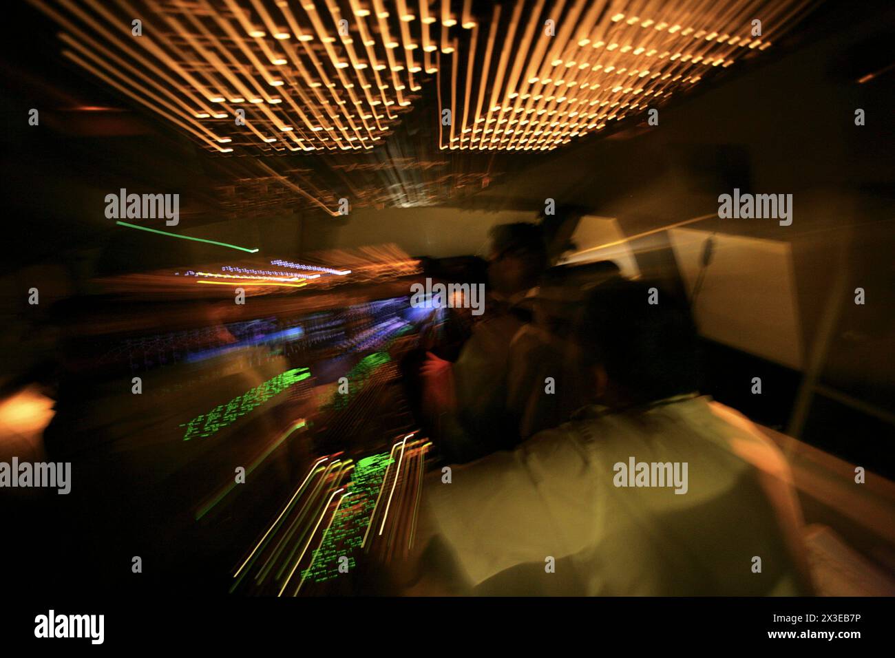 VOLO CARGO IN CABINA DI PILOTAGGIO AIR FRANCE Foto Stock