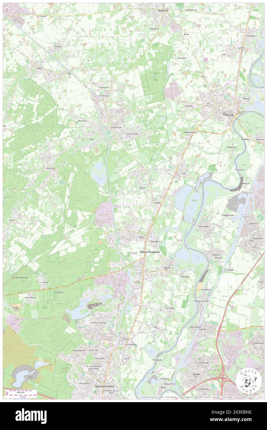 Rotem, Provincie Limburg, BE, Belgio, Fiandre, N 50 55' 23''', N 5 5' 27'', MAP, Cartascapes Map pubblicata nel 2024. Esplora Cartascapes, una mappa che rivela i diversi paesaggi, culture ed ecosistemi della Terra. Viaggia attraverso il tempo e lo spazio, scoprendo l'interconnessione del passato, del presente e del futuro del nostro pianeta. Foto Stock