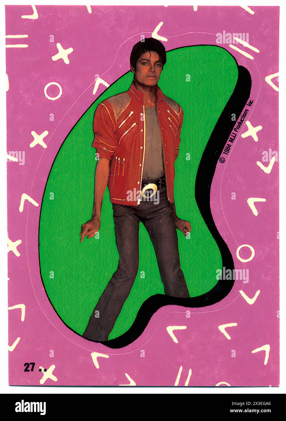 Michael Jackson Sticker #27 - immagine promozionale etichetta musicale d'epoca - fotografo sconosciuto, solo per uso editoriale Foto Stock