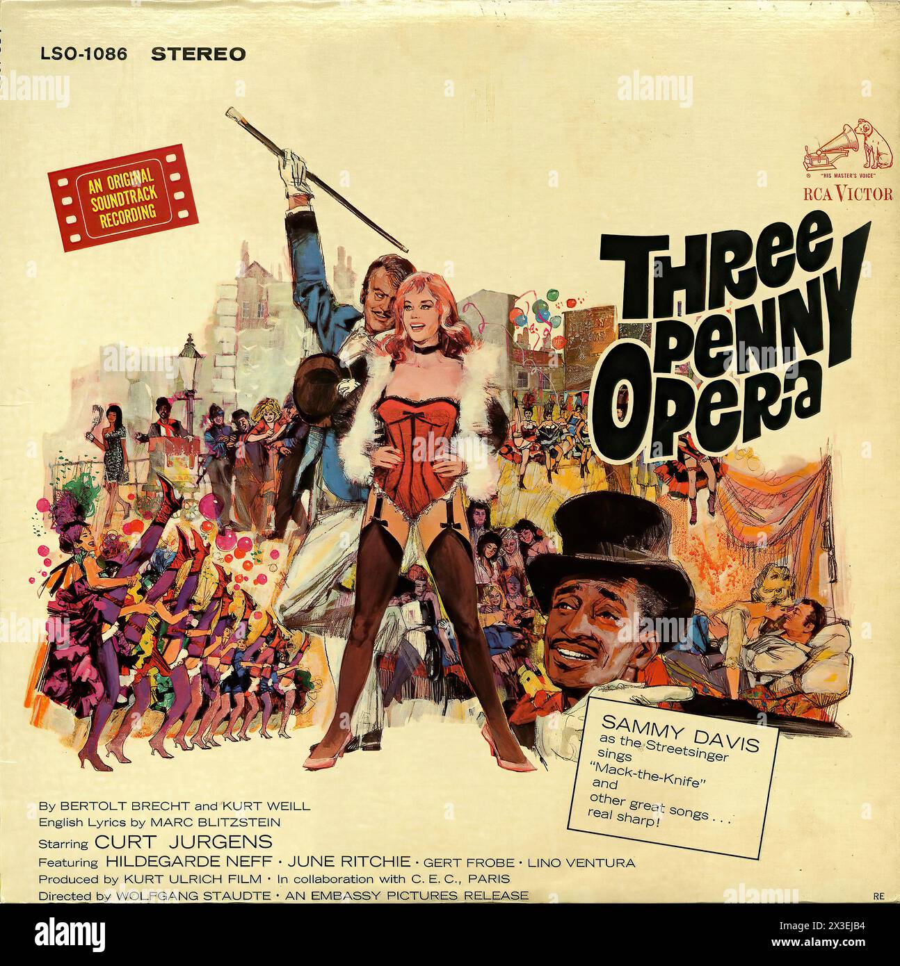 Three Penny Operar - copertina da disco d'epoca Foto Stock