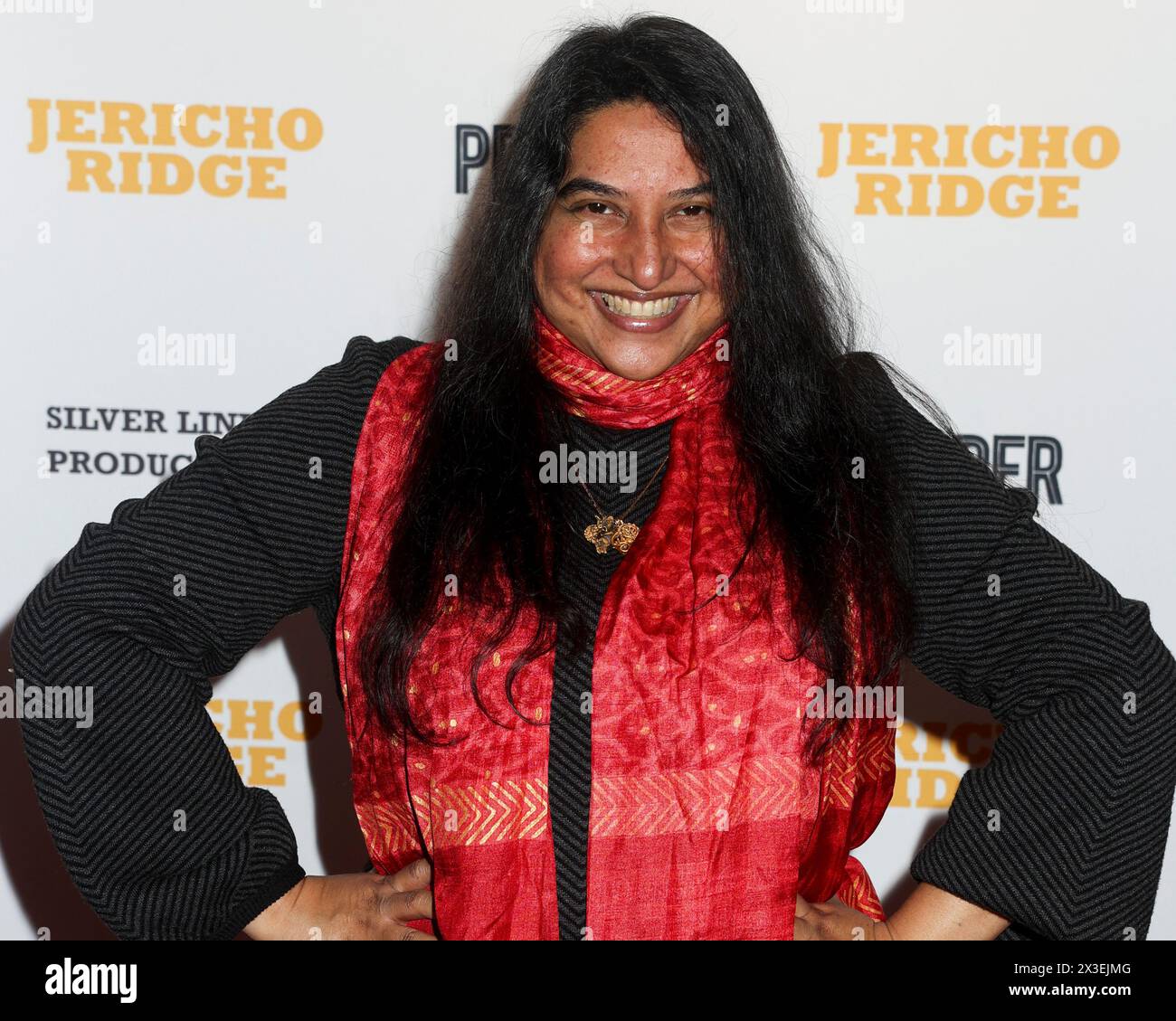 Londra, Regno Unito. 25 aprile 2024. Ashanti Omkar partecipa alla Jericho Ridge Premiere al Curzon Soho di Soho, Londra. (Foto di Cat Morley/SOPA Images/Sipa USA) credito: SIPA USA/Alamy Live News Foto Stock