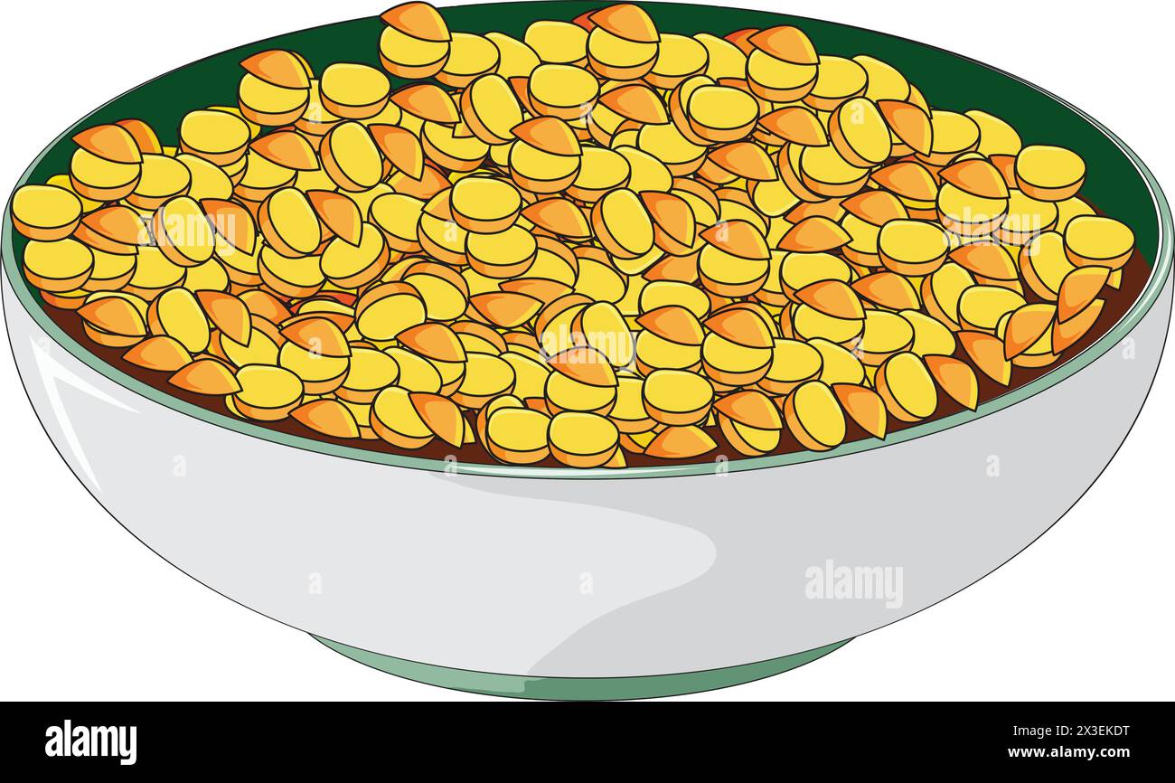 Illustrazione vettoriale cereali e legumi Illustrazione Vettoriale