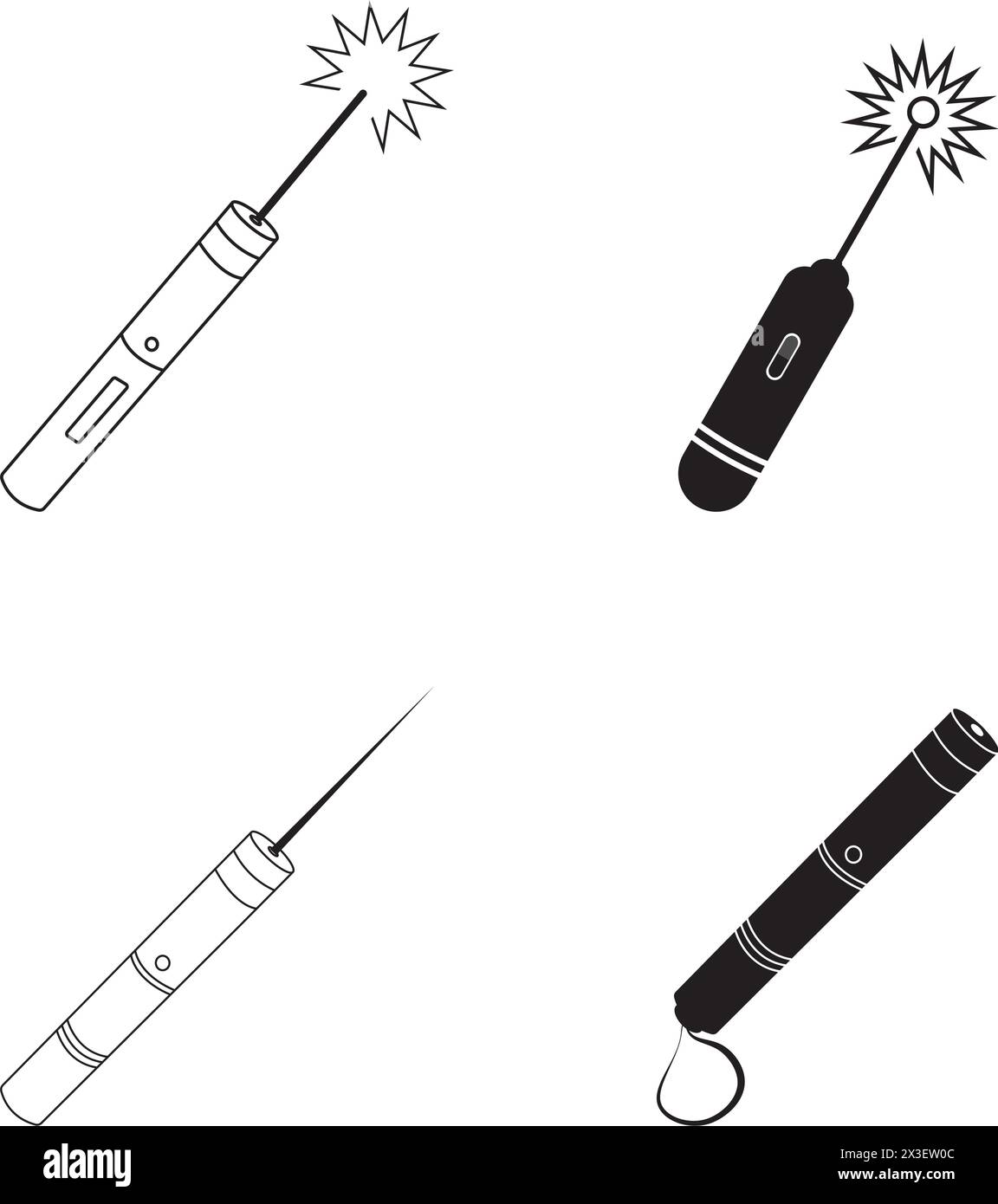 Icona puntatore laser disegno simbolo illustrazione vettoriale Illustrazione Vettoriale