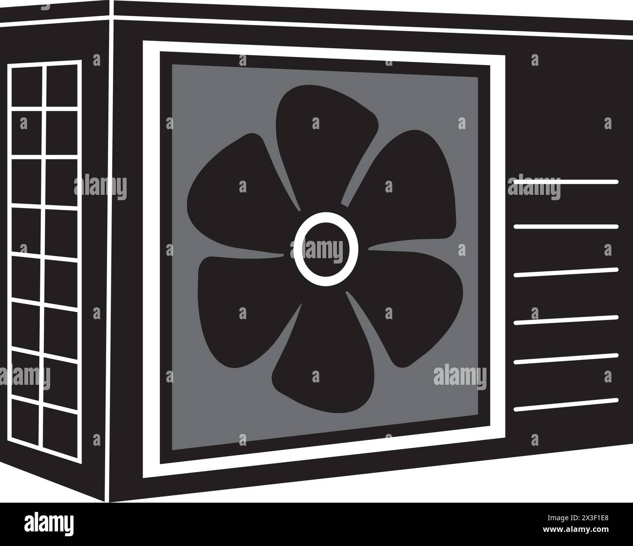 Illustrazione vettoriale dell'icona del climatizzatore esterno con design Siimple Illustrazione Vettoriale