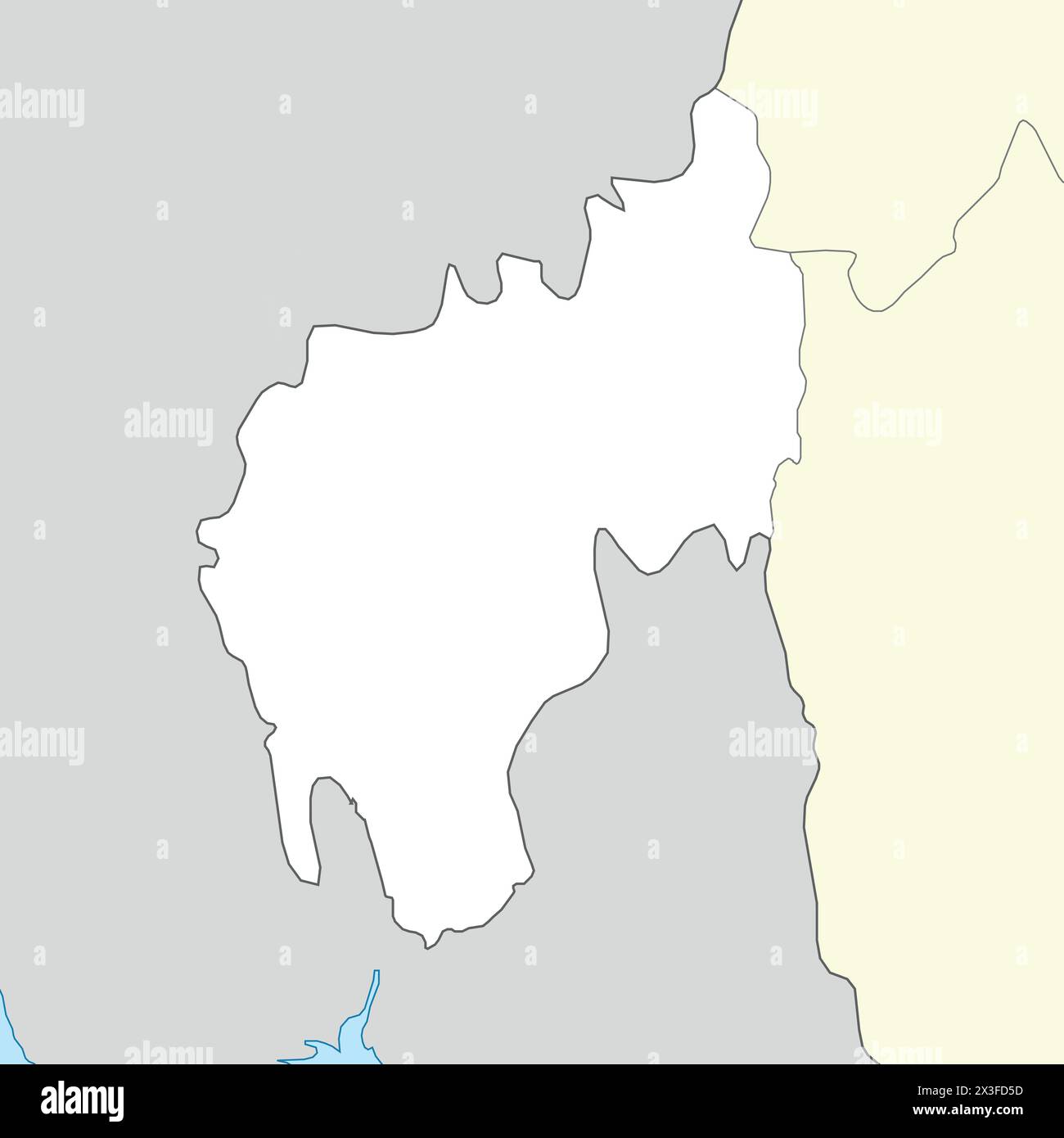 La mappa delle località di Tripura è uno stato dell'India con stato e paese vicini Illustrazione Vettoriale