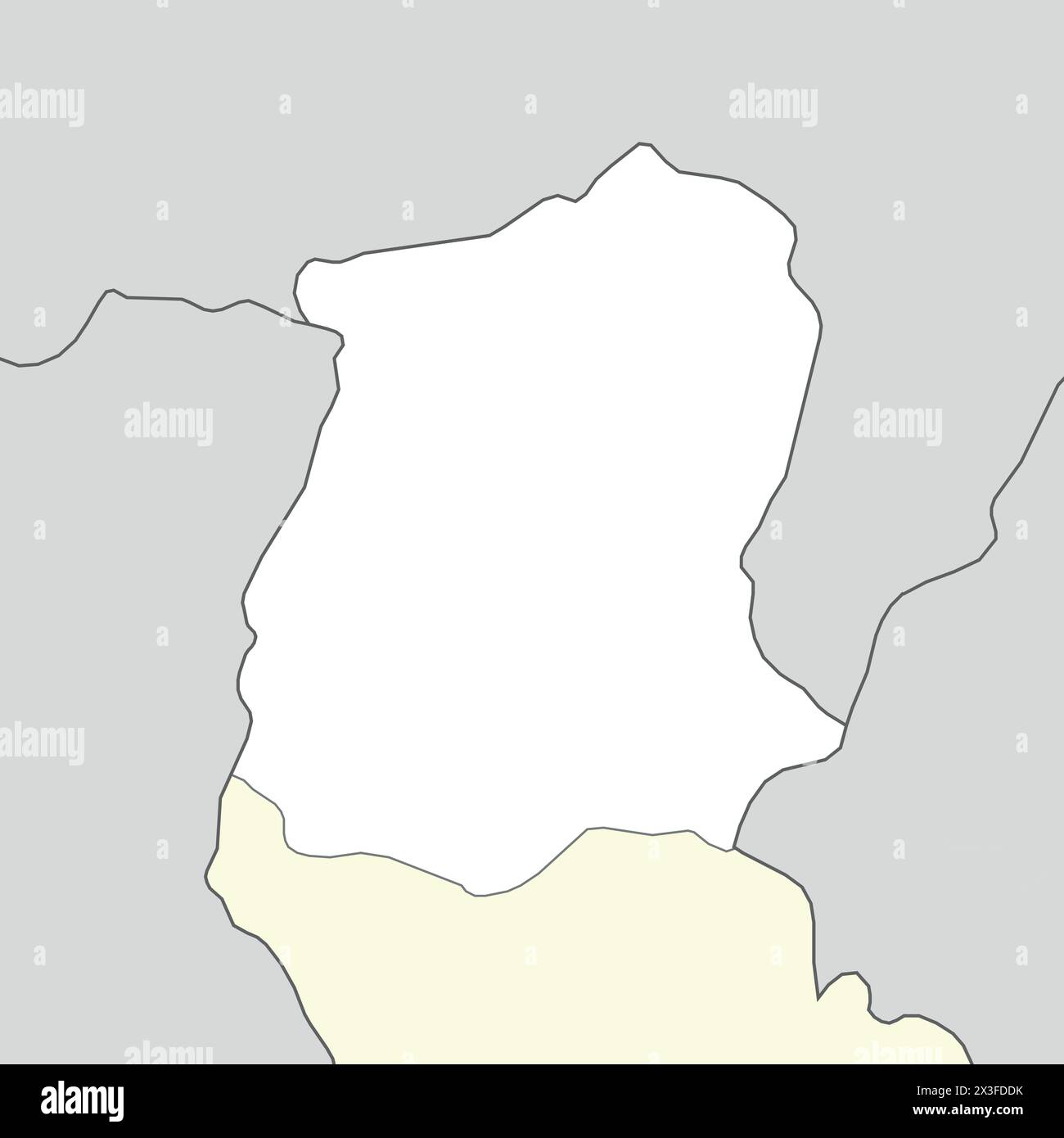 La mappa delle località del Sikkim è uno stato dell'India con stato e paese vicini Illustrazione Vettoriale
