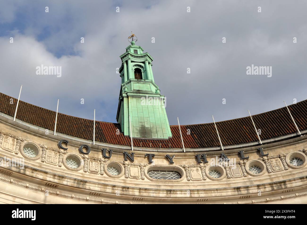 County Hall (London County Hall), era la sede del London County Council (LCC) e successivamente del Greater London Council (GLC) Foto Stock