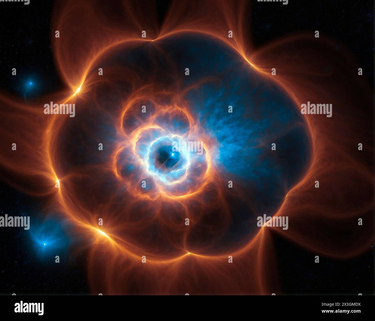 Stella di neutroni, illustrazione. Le stelle neutroni vengono create quando le stelle massicce crollano. Nel centro di stelle massicce, elettroni e protoni si fondono nell'eac Foto Stock