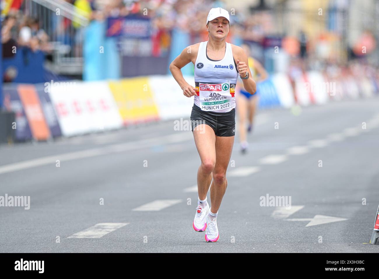 Astrid Verhoeven (Belgio). Maratona femminile. Campionati europei di Monaco 2022 Foto Stock