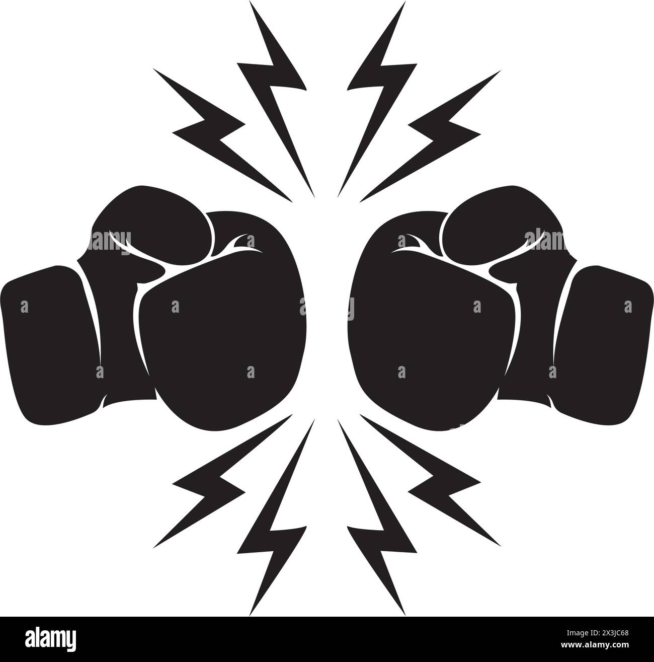 guanti da boxe logo icona vettoriale disegno illustrativo Illustrazione Vettoriale