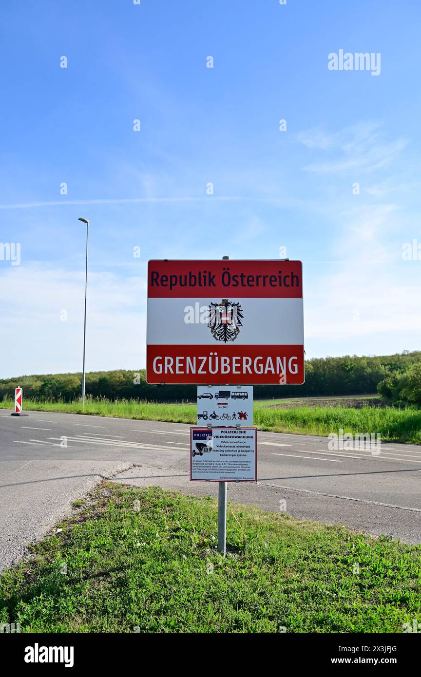 Valico di frontiera della Repubblica d'Austria Foto Stock