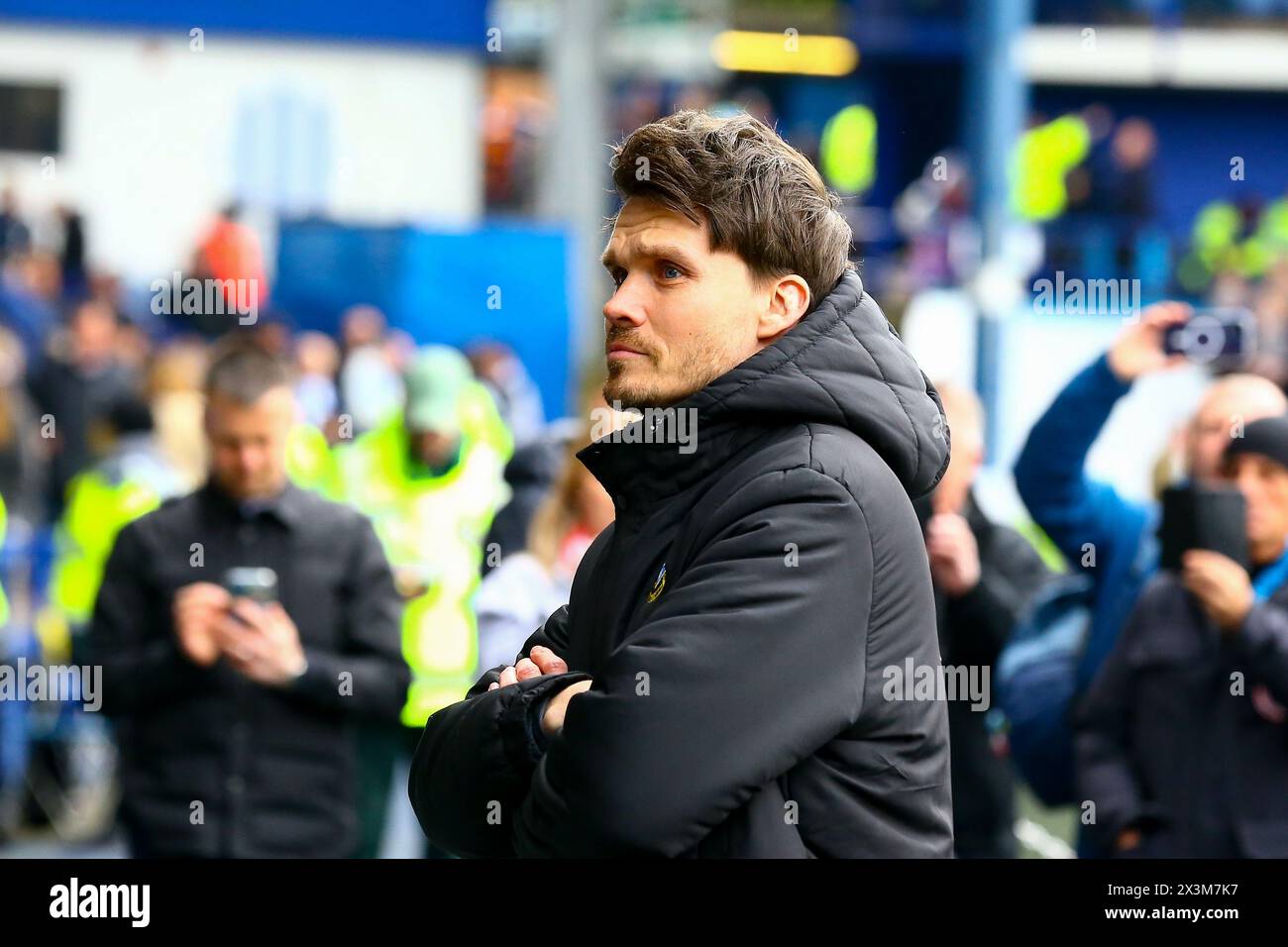 Hillsborough Stadium, Sheffield, Inghilterra - 27 aprile 2024 Danny Rohl Manager di Sheffield Wednesday - prima della partita Sheffield Wednesday contro West Brom, EFL Championship, 2023/24, Hillsborough Stadium, Sheffield, Inghilterra - 27 aprile 2024 credito: Arthur Haigh/WhiteRosePhotos/Alamy Live News Foto Stock