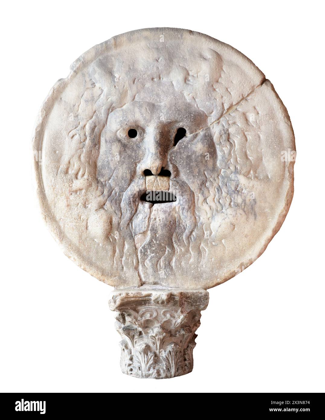 Bocca della verità - bocca della verita - antica maschera romana in marmo a Roma, Italia Foto Stock