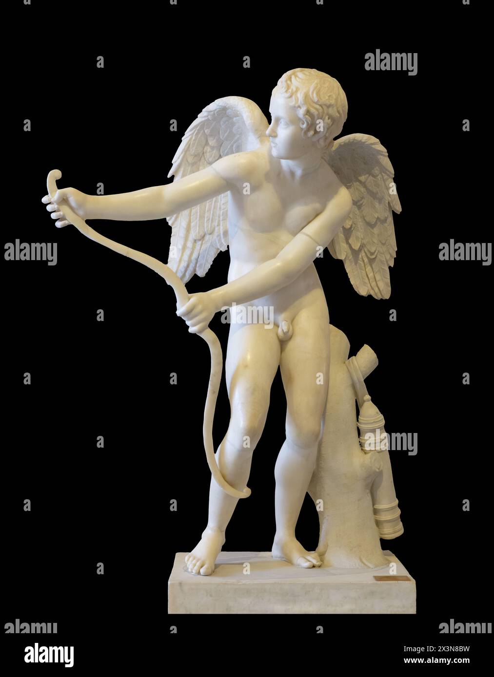 Eros stringe l'arco. Copia romana dopo un originale in bronzo greco di Lisippo del IV secolo a.C.. Foto Stock