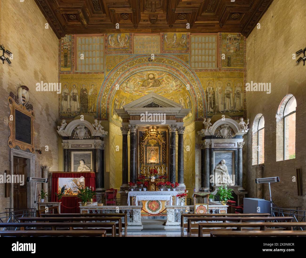 La Cappella di San Venanzio nel Battistero Lateranense (Battistero lateranense, noto anche come San Giovanni in fonte o San Gi Foto Stock