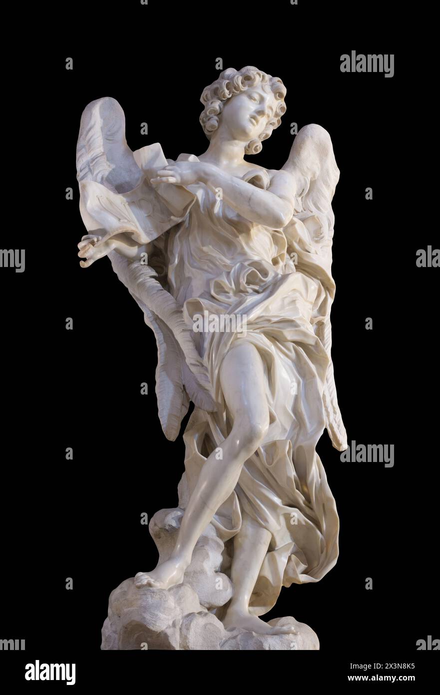 Angelo con la Sovrintendenza di Bernini nella basilica di Sant'Andrea delle Fratte (Sant'Andrea dei boschi) a Roma, Italia. Foto Stock