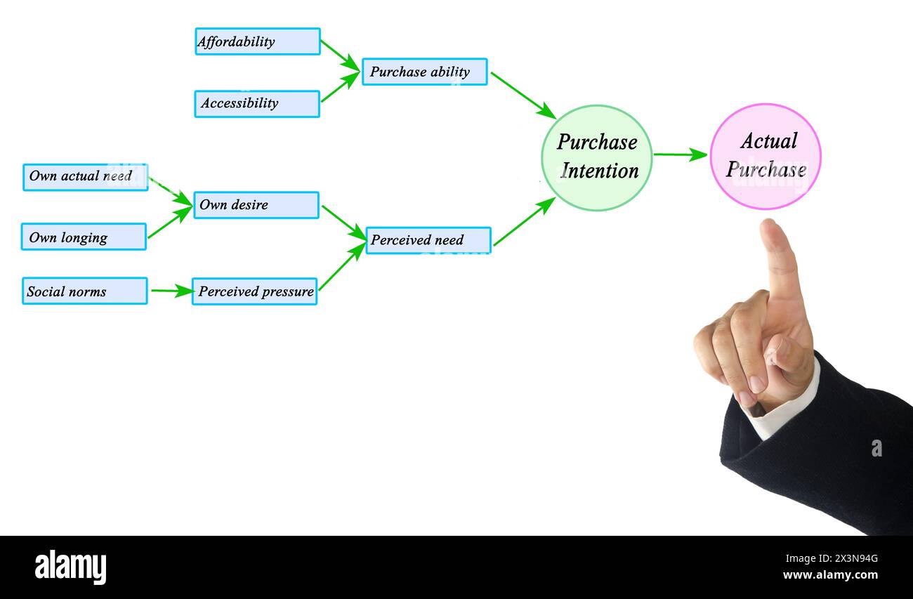 Cosa spinge il cliente ad acquistare Foto Stock