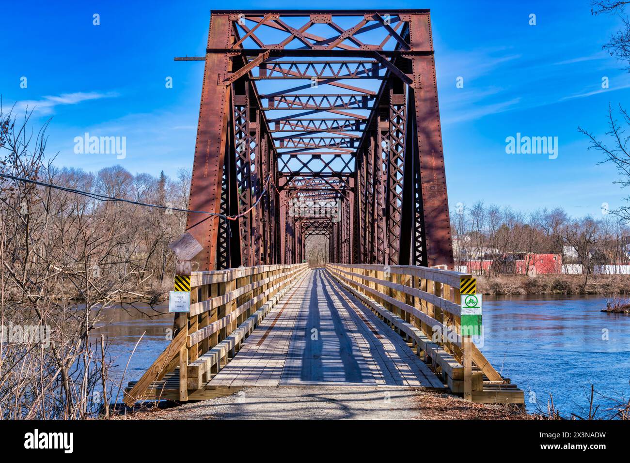 Kennebec Trail nord e sud, Madison, Maine Foto Stock