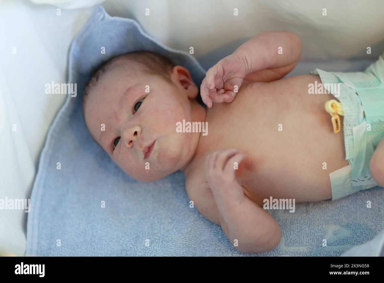 Neonato, maternità, Donostia Ospedale San Sebastian, Donostia, Gipuzkoa, Paesi Baschi Foto Stock