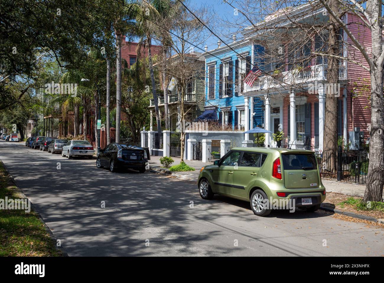 Quartiere Francese, New Orleans, in Louisiana. Esplanade Avenue. Foto Stock