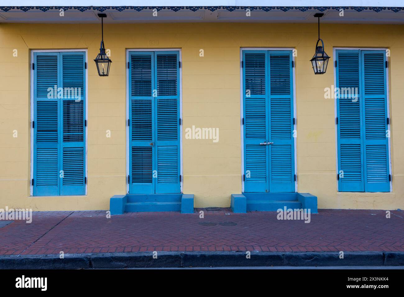 New Orleans, Louisiana. Quartiere francese, cottage creolo in stile House. Foto Stock