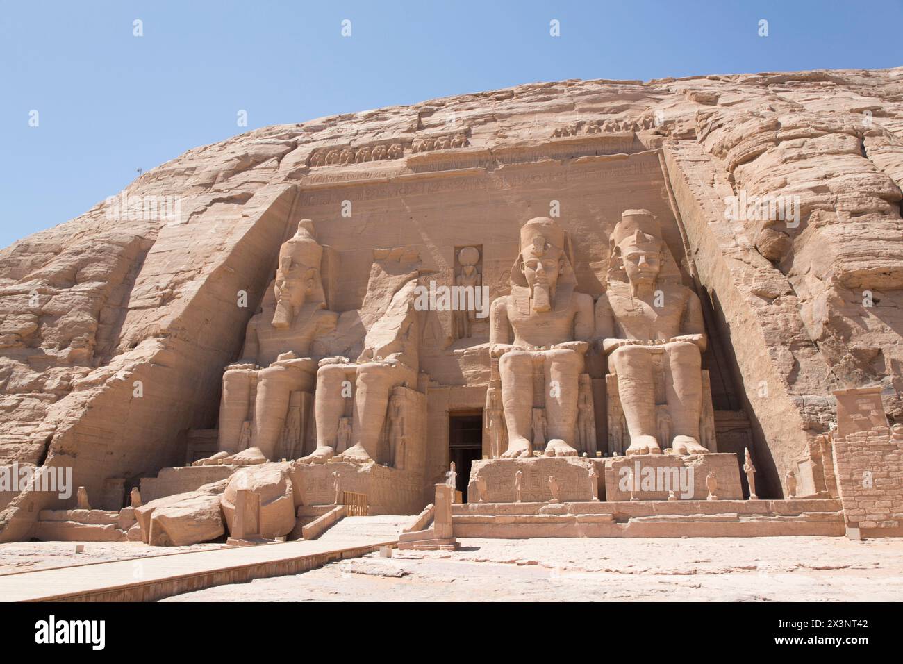 Ramses II, sito patrimonio dell'umanità dell'UNESCO, Abu Simbel, Egitto Foto Stock