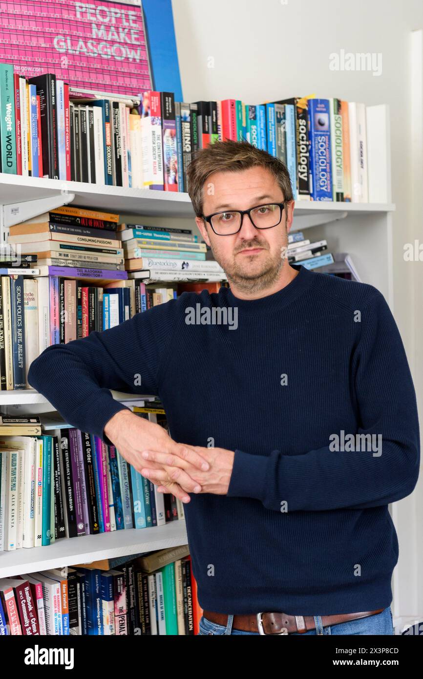 Alistair Fraser, professore universitario di Glasgow che sta facendo ricerche sulla Scottish Violence Reduction Unit. Foto Stock