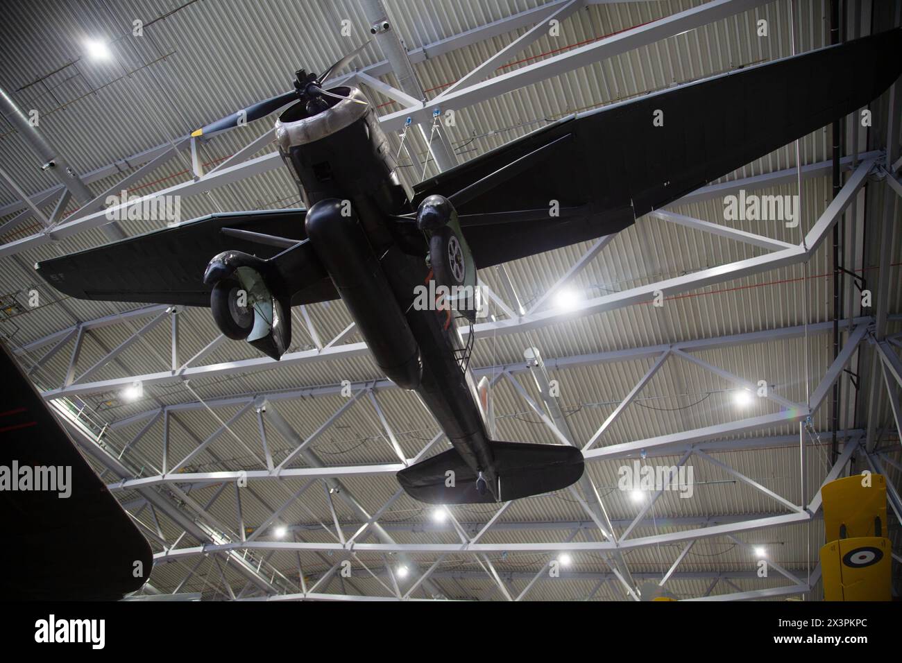 Westland Lysander, V9673 cooperazione dell'esercito britannico e aerei di collegamento utilizzati nella seconda guerra mondiale. IWM, Duxford, Regno Unito Foto Stock