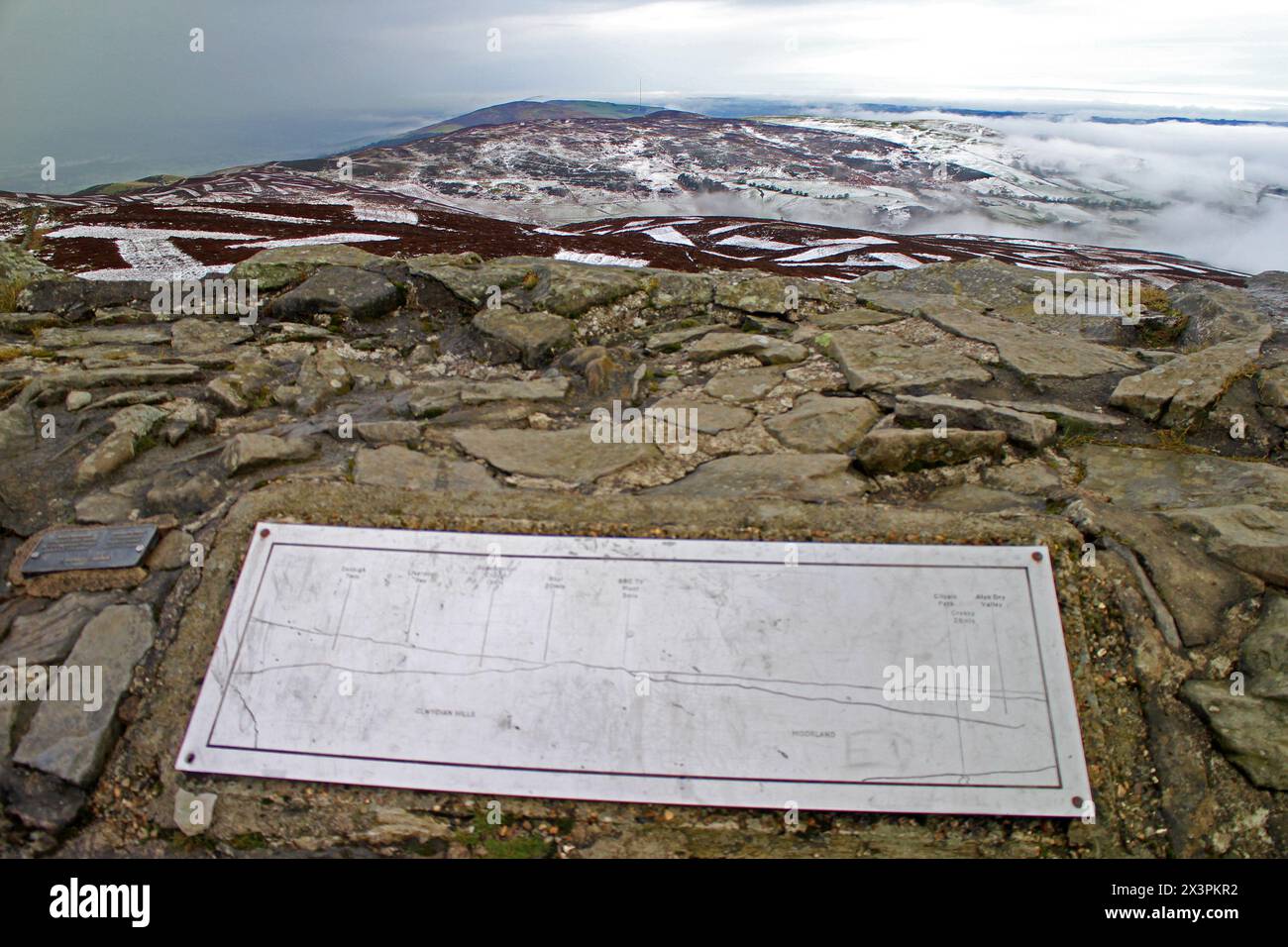 Vai a Moel Fammau, Mold, Galles Foto Stock