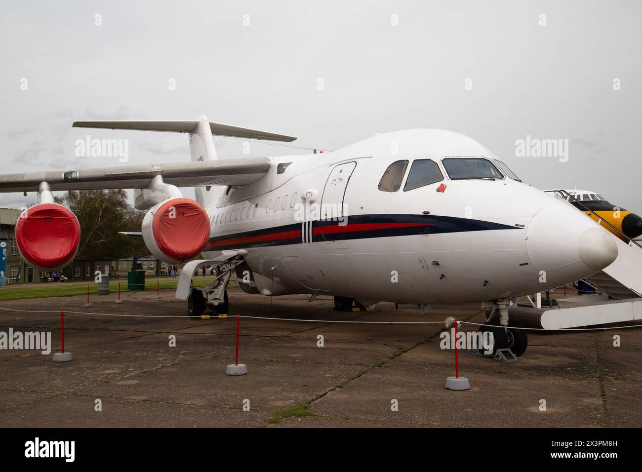 British Aerospace 146 CC2, numero 32 (Royal) Squadron Royal Air Force. Un aereo di linea VIP a corto raggio e regionale utilizzato dai VIP britannici. IWM, Duxford. Foto Stock