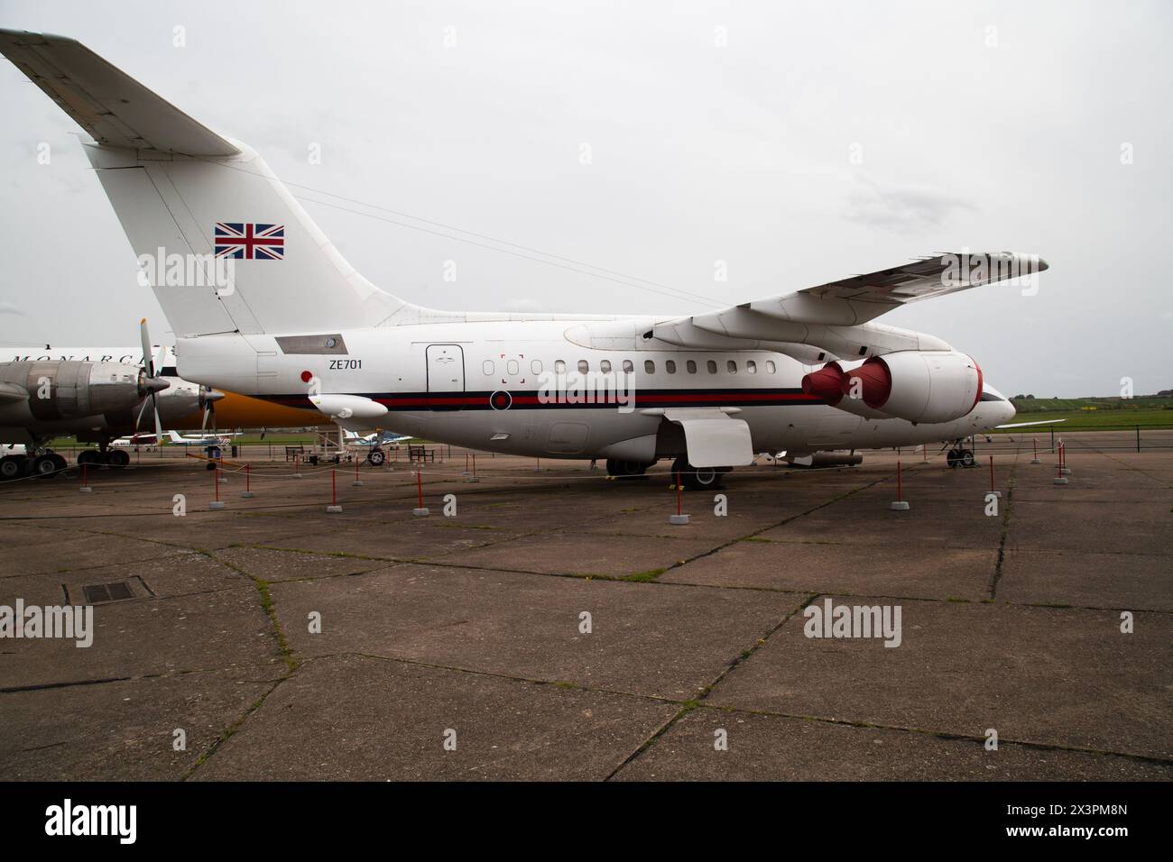 British Aerospace 146 CC2, numero 32 (Royal) Squadron Royal Air Force. Un aereo di linea VIP a corto raggio e regionale utilizzato dai VIP britannici. IWM, Duxford. Foto Stock