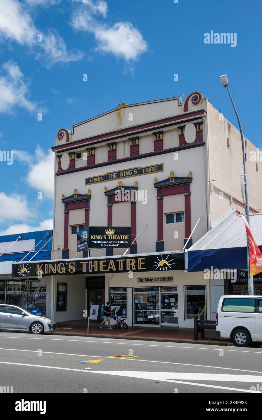 Lo storico King's Theatre di Stratford, regione di Taranaki, Isola del Nord, nuova Zelanda Foto Stock