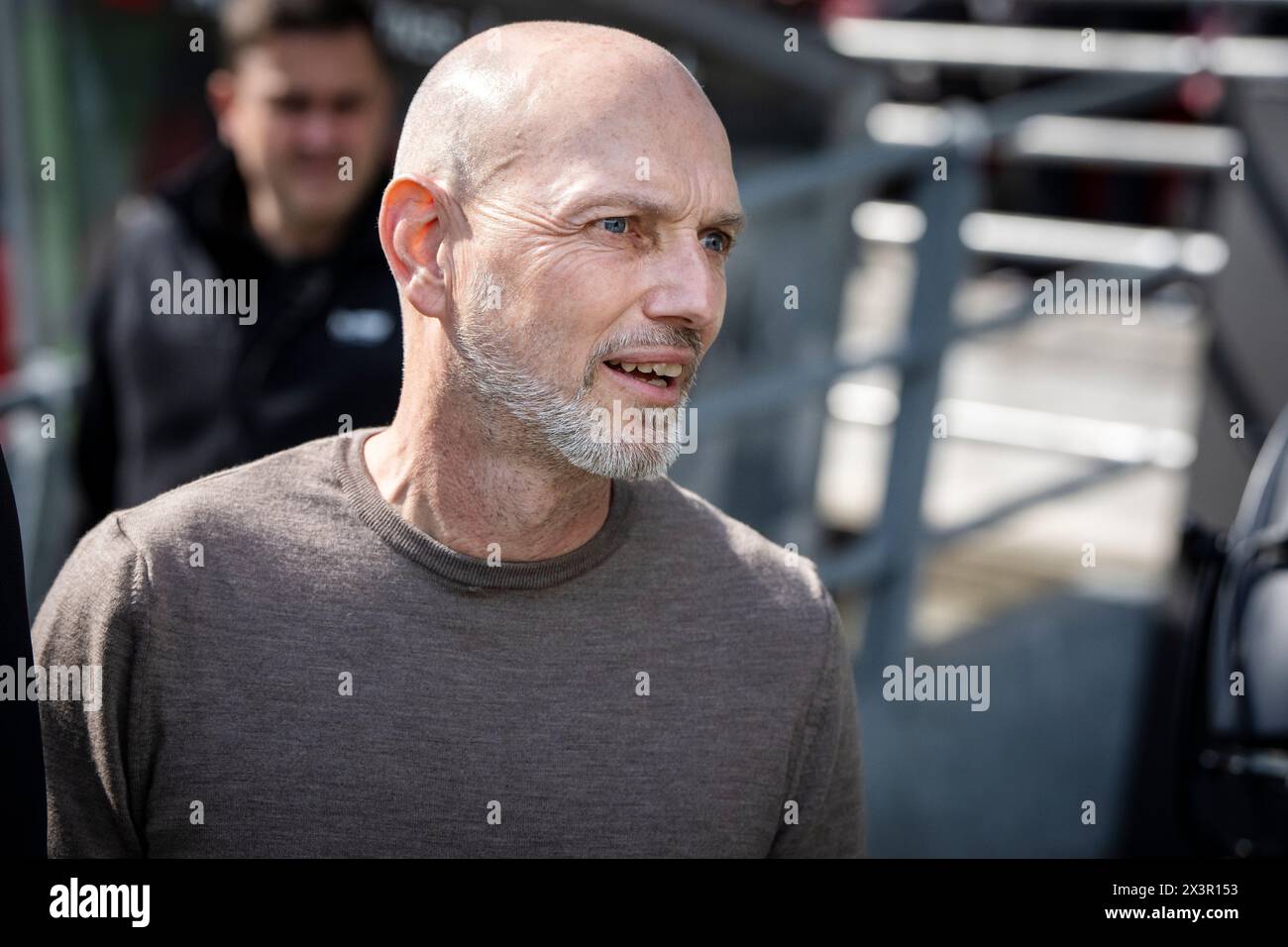 Danimarca. 28 aprile 2024. Il capo-allenatore di Broendby Jesper Soerensen prima del 3F Superliga match tra FC Nordsjaelland e Broendby IF a Right to Dream Park a Farum domenica 28 aprile 2024. (Foto: Mads Claus Rasmussen/Ritzau Scanpix) credito: Ritzau/Alamy Live News Foto Stock