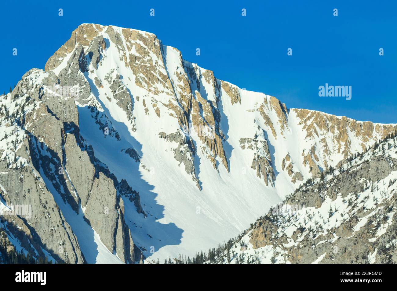 picco frazier nella catena di bridger vicino a wilsall, montana Foto Stock