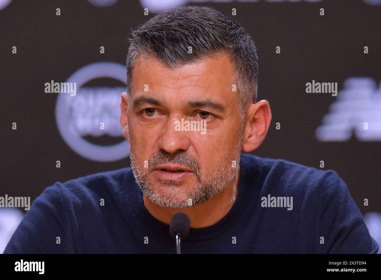 Porto, Portogallo. 28 aprile 2024. Stadio Dragao, Primeira Liga 2023/2024, FC Porto contro Sporting; allenatore FC Porto Sergio Conceicao, durante la conferenza stampa la partita tra FC Porto e Sporting per la Primeira Liga 2023/2024 al Dragao Stadium di Porto il 28 aprile. Foto: Daniel Castro/DiaEsportivo/Alamy Live News crediti: DiaEsportivo/Alamy Live News Foto Stock