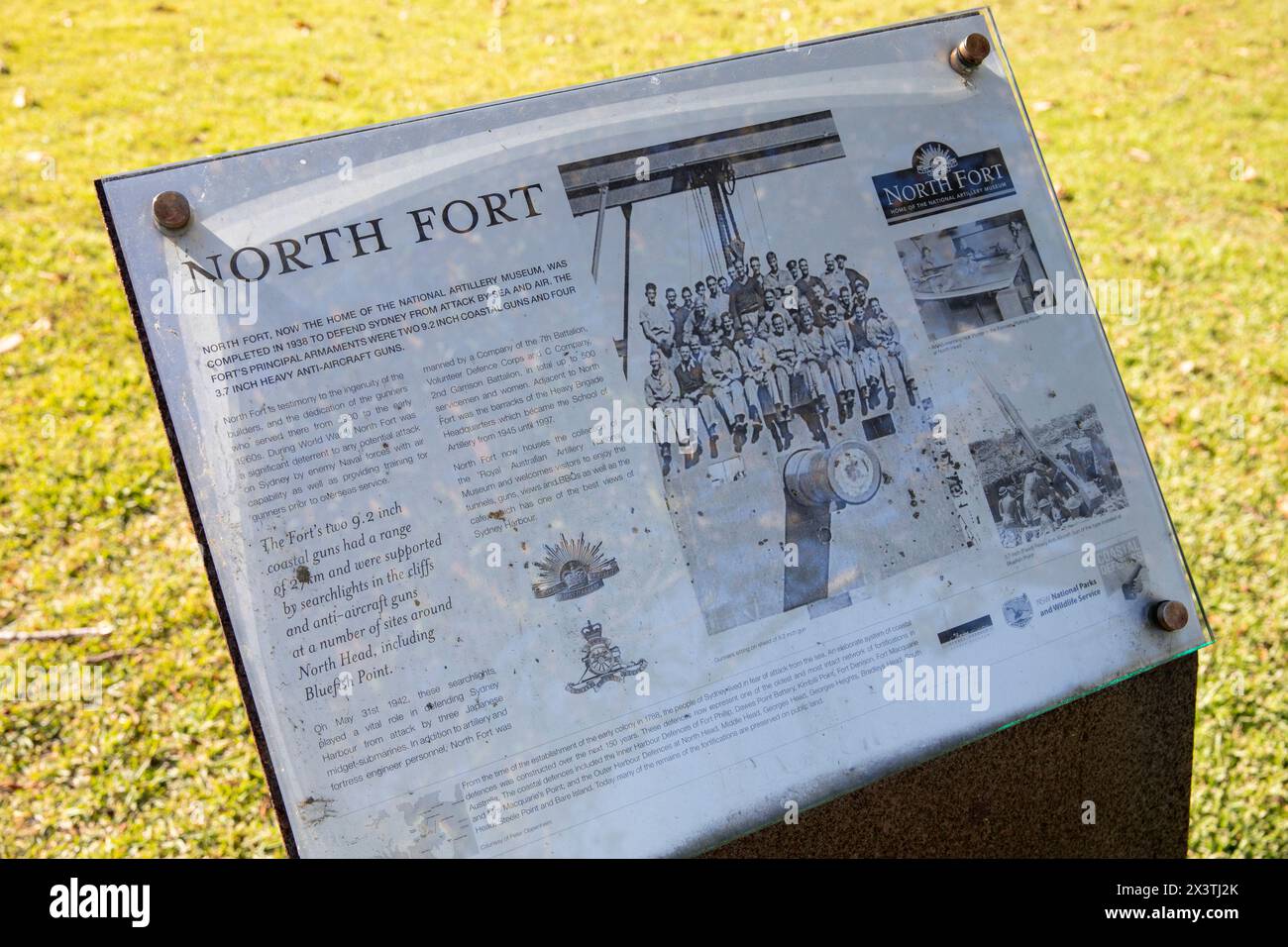 North Head Manly, il distretto delle caserme è un punto di riferimento storico delle operazioni militari durante la seconda guerra mondiale e ha svolto un ruolo chiave nelle difese costiere Foto Stock