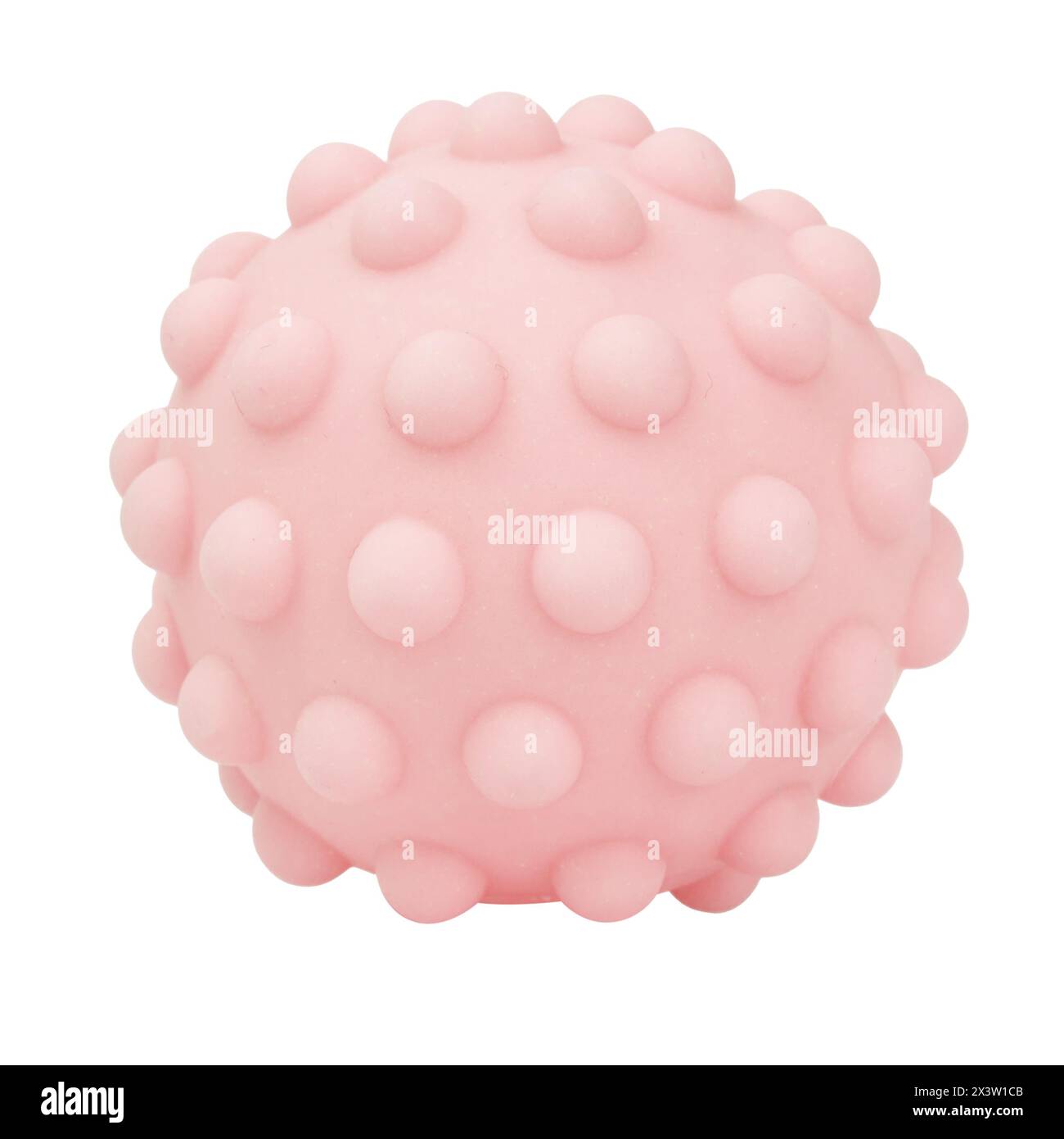 giocattolo per animali domestici con osso di cane a sfera isolato su sfondo bianco Foto Stock