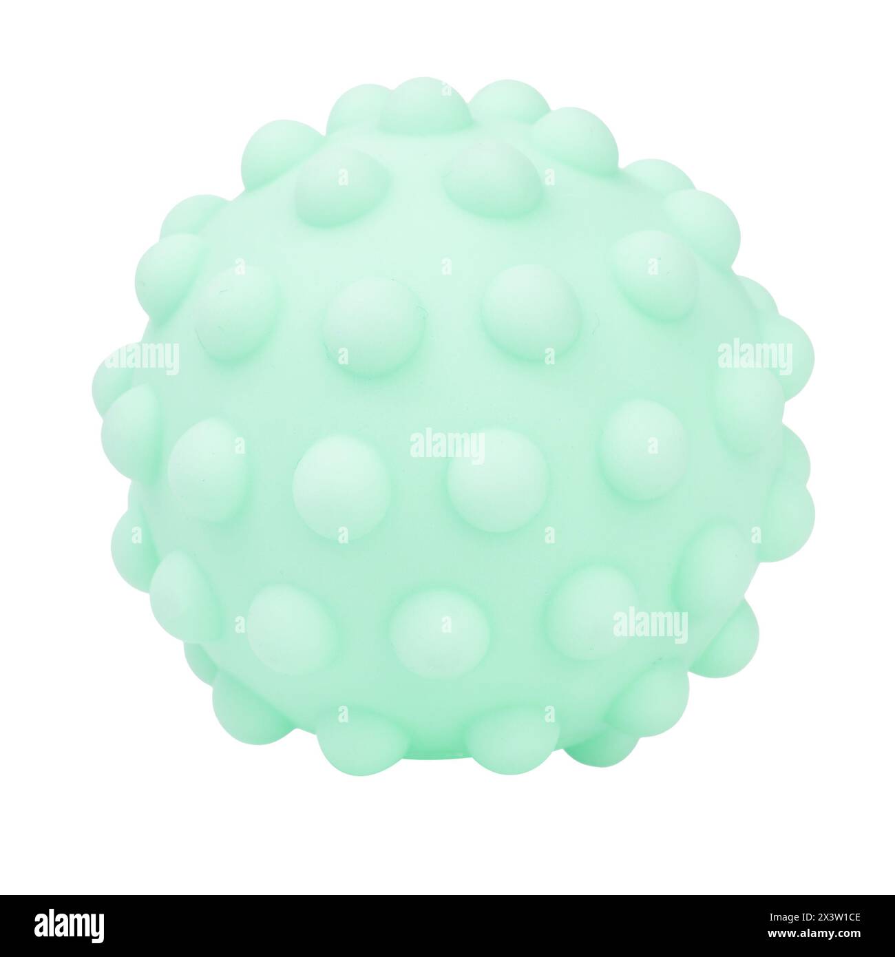 giocattolo per animali domestici con osso di cane a sfera isolato su sfondo bianco Foto Stock