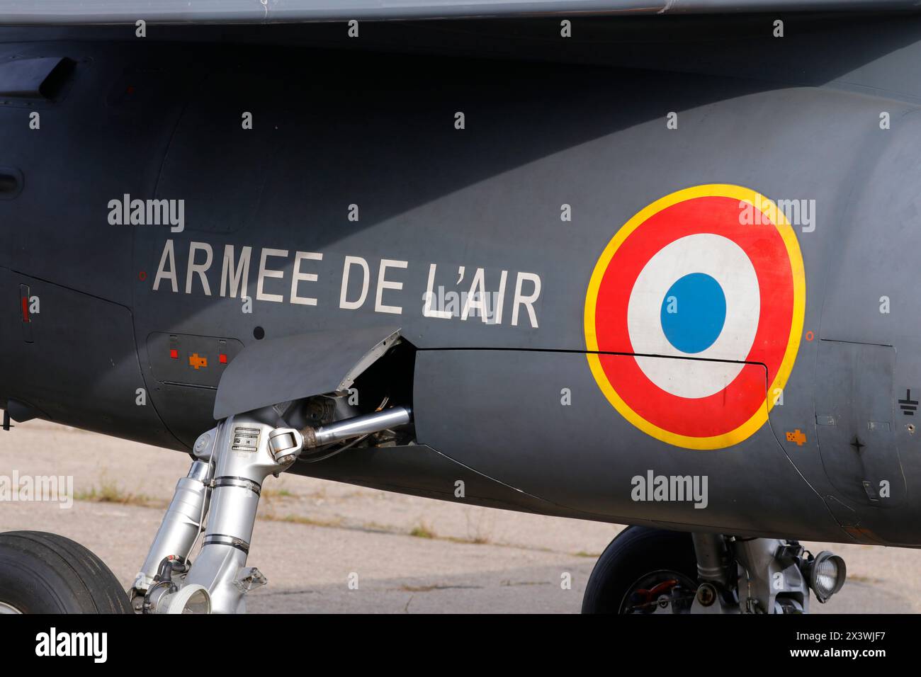 Francia. Senna e Marne. Melun. Spettacolo aereo 2021. Aeronautica militare. Primo piano di un aereo Dassault-Breguet Dornier Alpha Jet. Foto Stock