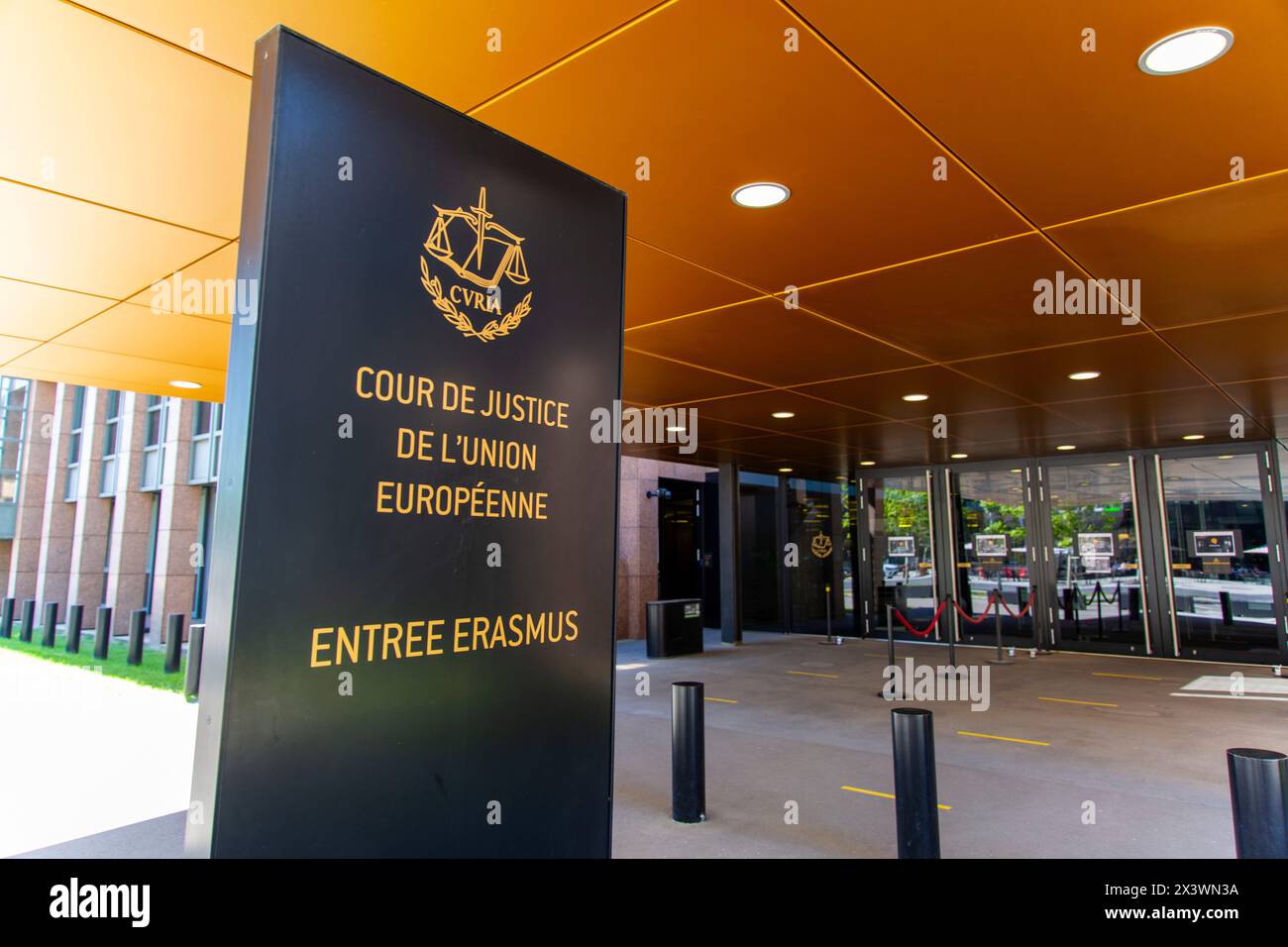 Europa, Lussemburgo, Lussemburgo. Kirchberg. Corte di giustizia dell'Unione europea Foto Stock