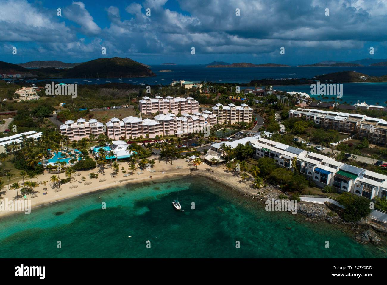 Caraibi, Mar dei Caraibi, Isole Vergini americane, Isola di Saint Thomas. Cowpet Bay Foto Stock
