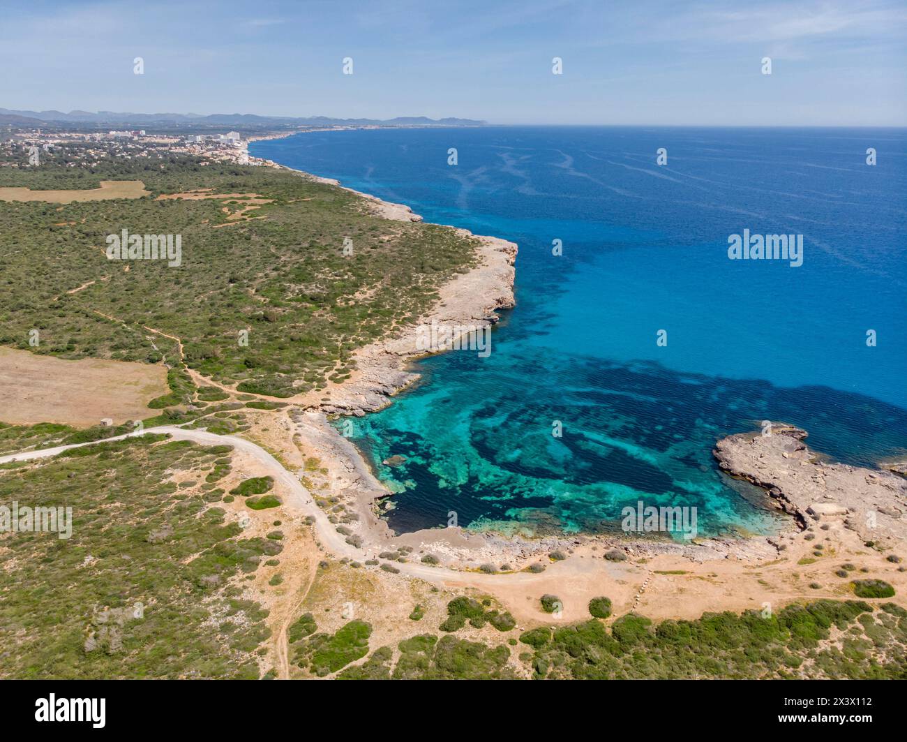 S Algar, Felanitx, Mallorca, Isole Baleari, Spagna Foto Stock