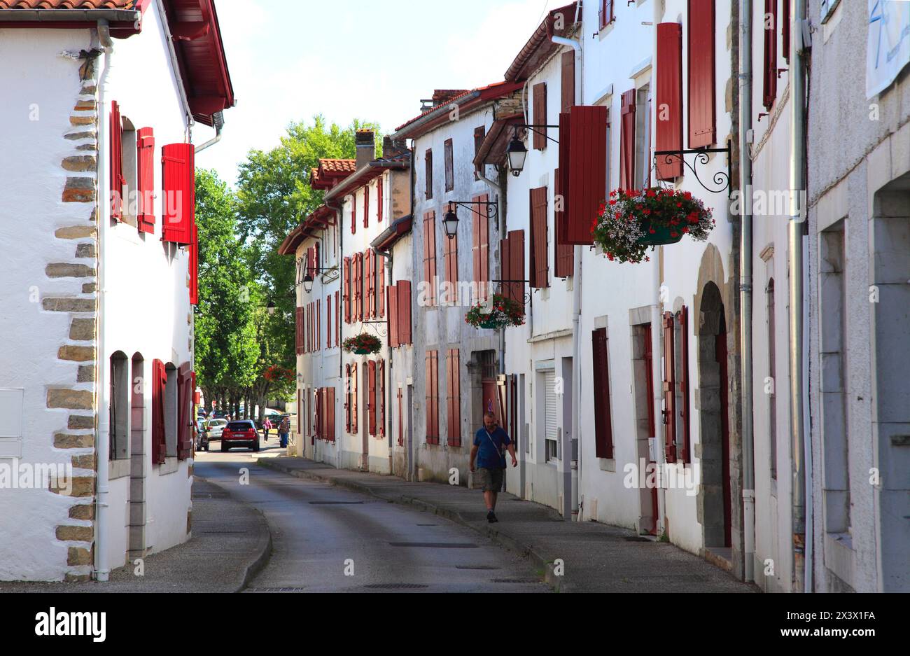 Francia, Nouvelle Aquitaine, Pyrenees atlantique (64), Paesi baschi francesi, Saint Palais Foto Stock